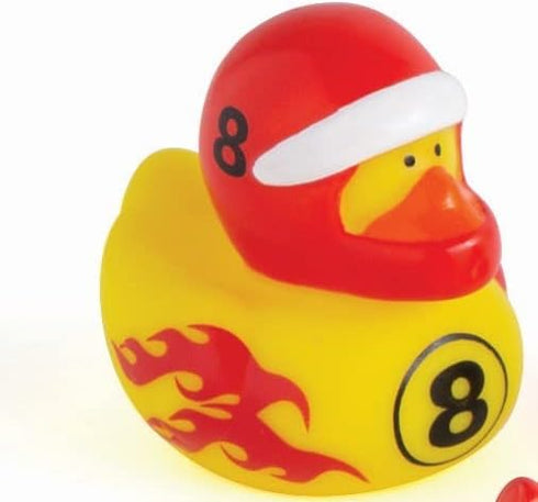 Fun Express Race Car Driver Rubber Duckies - 12 Pieces, Toys and Party Favors