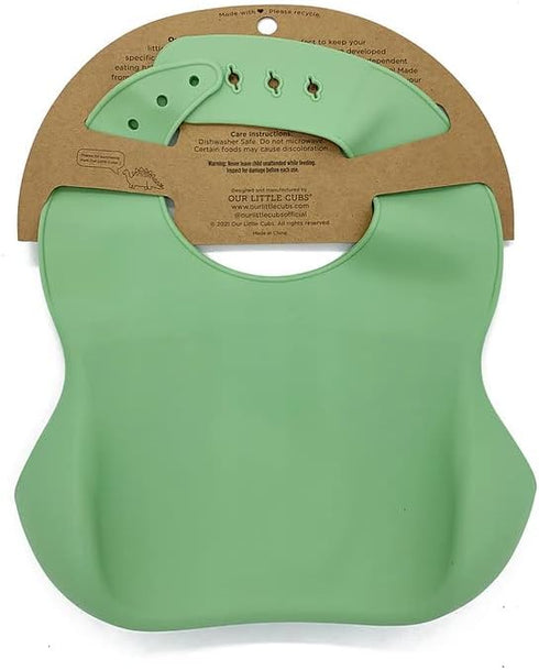 Silicone Baby Bibs, Adjustable Fit Waterproof Bibs for Baby Eating Supplies and Feeding