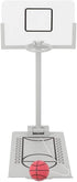Mini Basketball Game, Aluminium Alloy Miniature Foldable Basketball Hoop Toy for Adults and Children