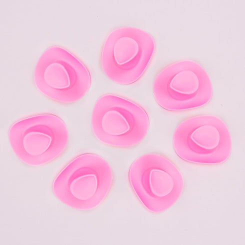 Acxico 10pcs Cute Miniature Pink Cowboy Hats for Doll Dress Up Party Accessories