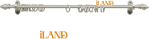 iLAND Dollhouse Accessories, 1/12 Scale Curtain Rods Decor (Luxury White)