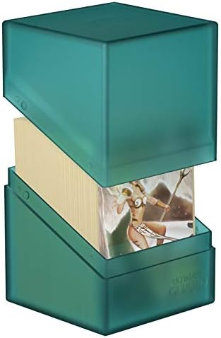 Ultimate Guard Boulder 100+ Classic Deck Case for 100 Double-Sleeved TCG Cards, Malachite, Durable Storage with