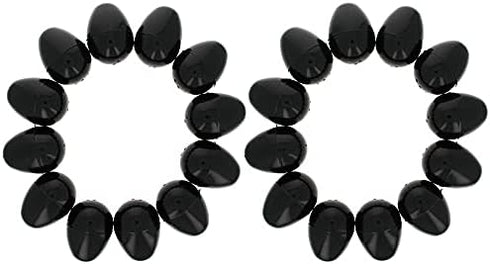 Set 24 2.25 Inches of Glossy Black Plastic Easter Eggs