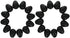 Set 24 2.25 Inches of Glossy Black Plastic Easter Eggs