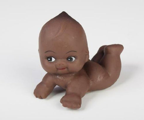 Pack of 24 Kewpie Babies - Brown Babies for Baby Shower Favors, Cake Decorations, 2-1/2" L x 2-1/4" H