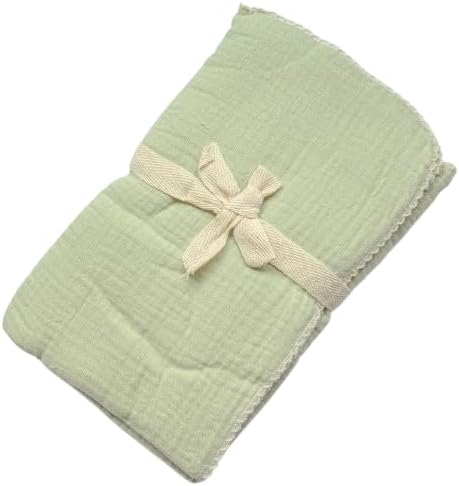Generic 100% (2) 123456 Crepe Cotton Receiving Blanket Muslin Newborn Swaddle Super Soft Breathable Lightweight Double