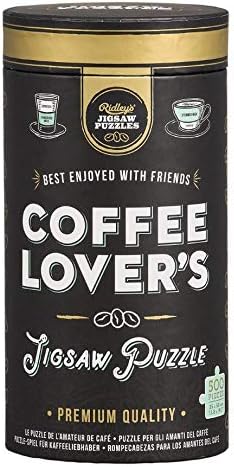 Ridley's Coffee Lover s Jigsaw Puzzle - 500 Pieces with Informational Image, Sturdy Storage Tube Included