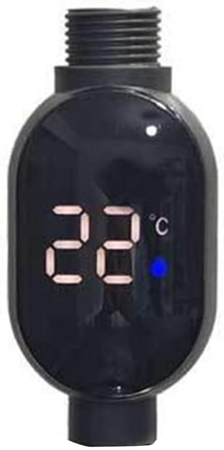 Shophubio LED Shower Thermometer Digital Water Temp Gauge Stainless Steel Sensor Touch Screen Bath Monitor Hot Cold