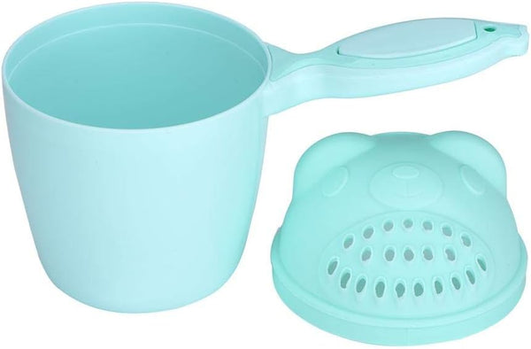 Baby Shampoo Rinse Cup, Cute Bear Shape Shower Water Scoop, Green, Children's Bathroom Accessories