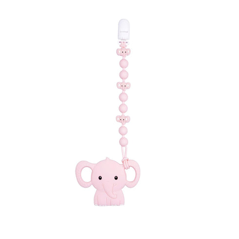 Set 3 Cute Animal Baby Food Grade Silicone Teether Toy with One Piece Design Pacifier Clip Holder,Teething Pain Relief