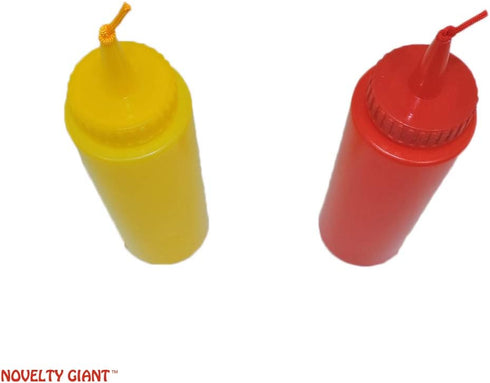 NOVELTY GIANT WWW.NOVELTYGIANT.COM Ketchup & Mustard Fake Novelty Squirt Bottles, Plastic