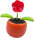 Solar Powered Dancing Flower Swinging Animated Dancer Toy Car Decoration for Car Dashboard Office Desk Decoration - Rose