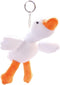 White Plush Duck Car Keychain, Cotton Filling Stuffed Animal Fluffy Duck Plushie
