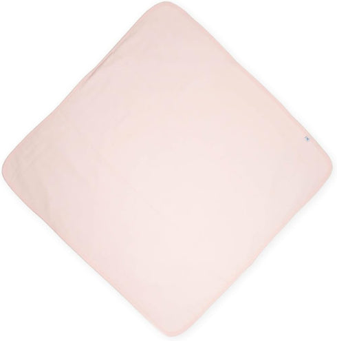 Cozy Light Pink Cotton Hooded Towel for Infants - Soft and Bath Time Essential