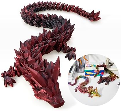 24" Large 3D Printed Dragon, Big 3D Dragon ,Giant 3-d Printed Dragons