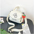 NCDUANSAN backpack backpack Kawaii girl people Messenger bag mini small cute Korean INS puppy pattern(WHITE)