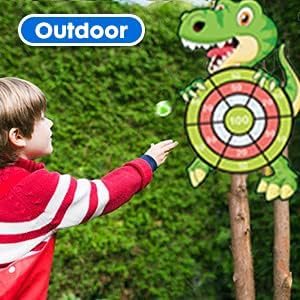 HONGID 3-12 Boys,30Large 4-12,Indoor Dinosaur Toys for Year Old Dart Board Kids Toys Age Outdoor Games Dinosaur