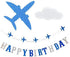 Airplane Birthday Decorations, Airplane Balloons and Birthday Banner for Boys Party Supplies