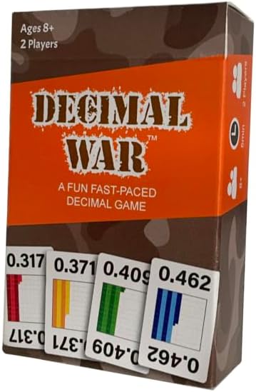 Decimal War Card Game - Read and Compare Decimal Numbers