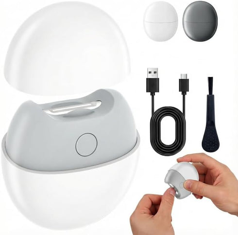 KoyunWong Electric Automatic Nail Clipper with Light, USB Rechargeable, 2 Speeds, Magnetic Cover,