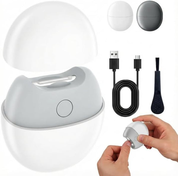 KoyunWong Electric Automatic Nail Clipper with Light, USB Rechargeable, 2 Speeds, Magnetic Cover,