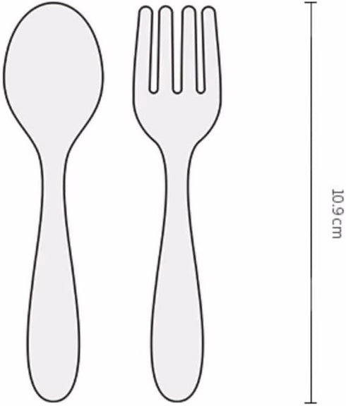 Montessori Nido Stainless Steel Flatware for Baby Toddler Fork and Spoon Set by M.Vita