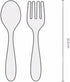 Montessori Nido Stainless Steel Flatware for Baby Toddler Fork and Spoon Set by M.Vita
