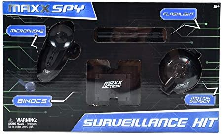 Sunny Days Entertainment Surveillance Kit Kids Spy Toy | Electronic Motion Sensor Device for Spying | Binoculars
