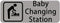 Compladeta New Baby Changing Station Sign, 9 x 3 in with English and
