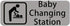 Compladeta New Baby Changing Station Sign, 9 x 3 in with English and