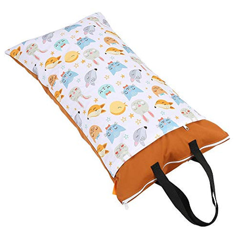 Waterproof,Reusable(EF160) Large Hanging Wet/Dry Pail Bag for Cloth Diaper,Inserts,Nappy, Laundry with Two Zippered