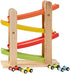Jr. Ramp Racer Race Track for Toddlers with 4 Wood Cars, Race Car Ramp Set