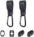 horuce Stroller Hooks with Silicone Bottle Holders - 2 Pack Heavy Duty Aluminum