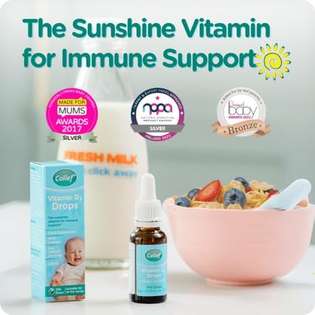 Colief Vitamin D 3 Drops, The Infant's Sunshine Vitamin for Immune Support, 0.67 Fl Oz
