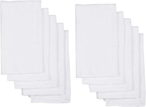 LIOOBO 10Pcs Reusable Cotton Cloth Diaper Inserts Soft Water Absorbent Washable Burp Cloths