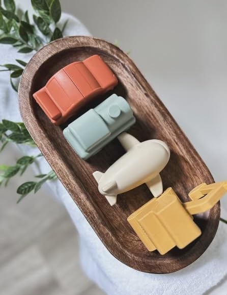 Vehicle Bath Toys for Toddler Bath Time, Aesthetic Baby Bath Toys-Car, Plane, Excavator, Train for Kids