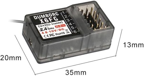 (4PCS) DUMBORC2.4G 6 X6F X6FG X4 X6 X10 (X6F*2 X6FG*2) Channel RC Car Receiver Combo for RC Car Boat Used for DUMBORC