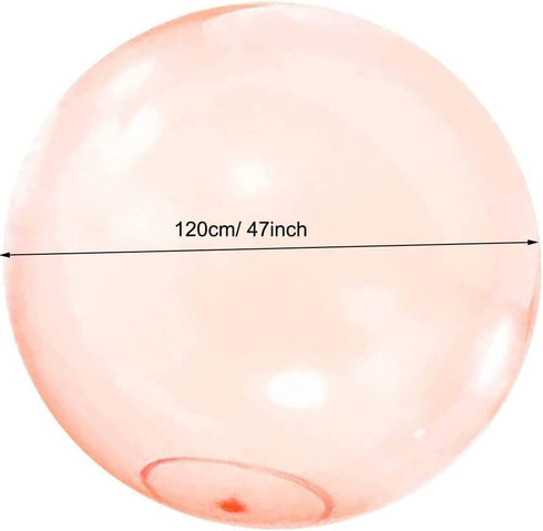 Water Ball Bubble Ball for Adults, 47'' Inflatable Soft Rubber Beach Ball for Outdoor Parties
