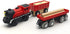 DSHMIXIA Set 3 4 5 Battery Operated Cargo Train for Wooden Train Track Toys for Toddlers Year Old Boys Kids Magnetic