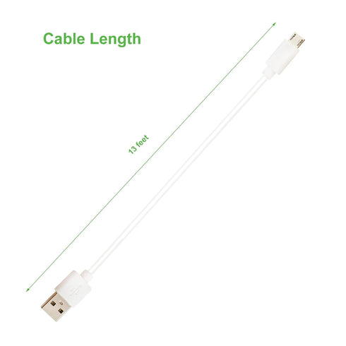 PDEEY Baby Monitor Cord, Replacement for LBTech, Owlet, Infant Optics, eufy - Micro USB Charger Cable 13 ft