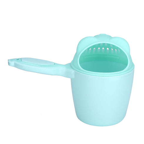 Dioche Baby Bath Cute Baby Shampoo Cup with Fish Handle - Safe PP Material, Eye Protection for Kids, Easy Clean