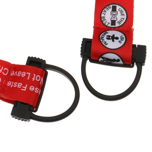 Hooshing Kids Baby Safety Seat Belt - Adjustable Supermarket Shopping Cart Belt, Chair Seat Belts Red