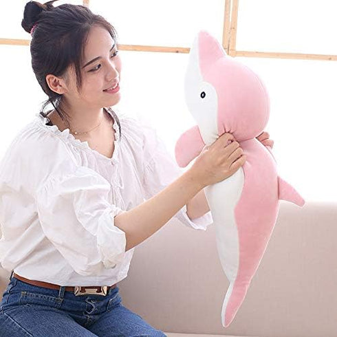 Soft Dolphin Plush Hugging Pillow - Cute Stuffed Animal for Kids, Perfect for Birthdays, Valentine's, Christmas