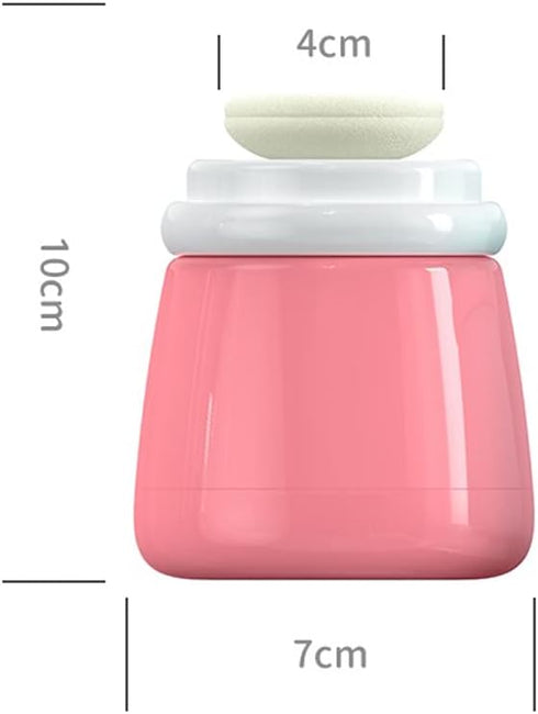 CoaGu Pink Compact Powder Case with Puff - Ideal for Body Dusting for Moms & Babies