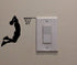 YINGKAI Two Handed Slam Dunk Basketball Player Dunking on Light Switch Decal Vinyl Wall Decal Sticker Art Living Room