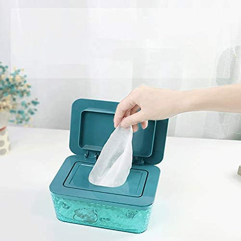 yuanxue Clear Wet Wipes Box, Wet Dry Tissue Box Cover Holder, Facial Tissue Storage Box Baby Wipes Fresh Dispenser