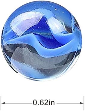 Marbles Cats Eyes Glass Marble/Sling Shot Ammo, 1000 pcs, DIY and Home Decoration, 0.62 inch