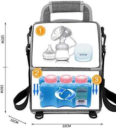 Freezer/Mommy Backpack/Portable Meichoon Breast Milk Baby Bottle Cooler Bag/Waterproof Baby Milk Bag Travel Thermal
