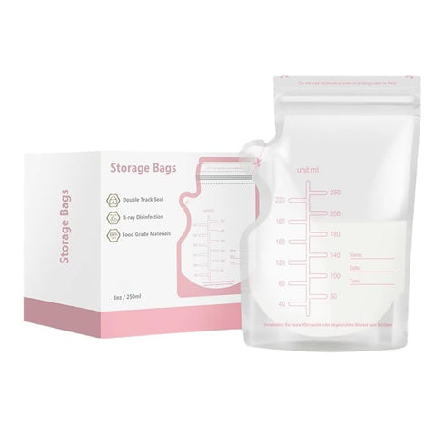 sartyee 100 Pack Breastmilk Storage Bags with Double Track Seal, Pre-Sterilized Food Grade