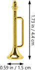 Zerodeko 10PCS Dollhouse Musical Trumpet Instruments, Tiny Plastic Musical Set for Dollhouse Decor